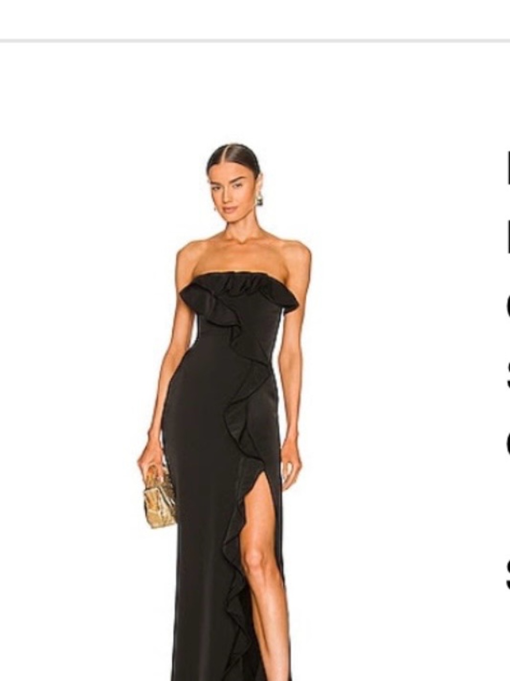 REVOLVE-NBD Luna Gown Ruffle Maxi Gown in Black Size Small